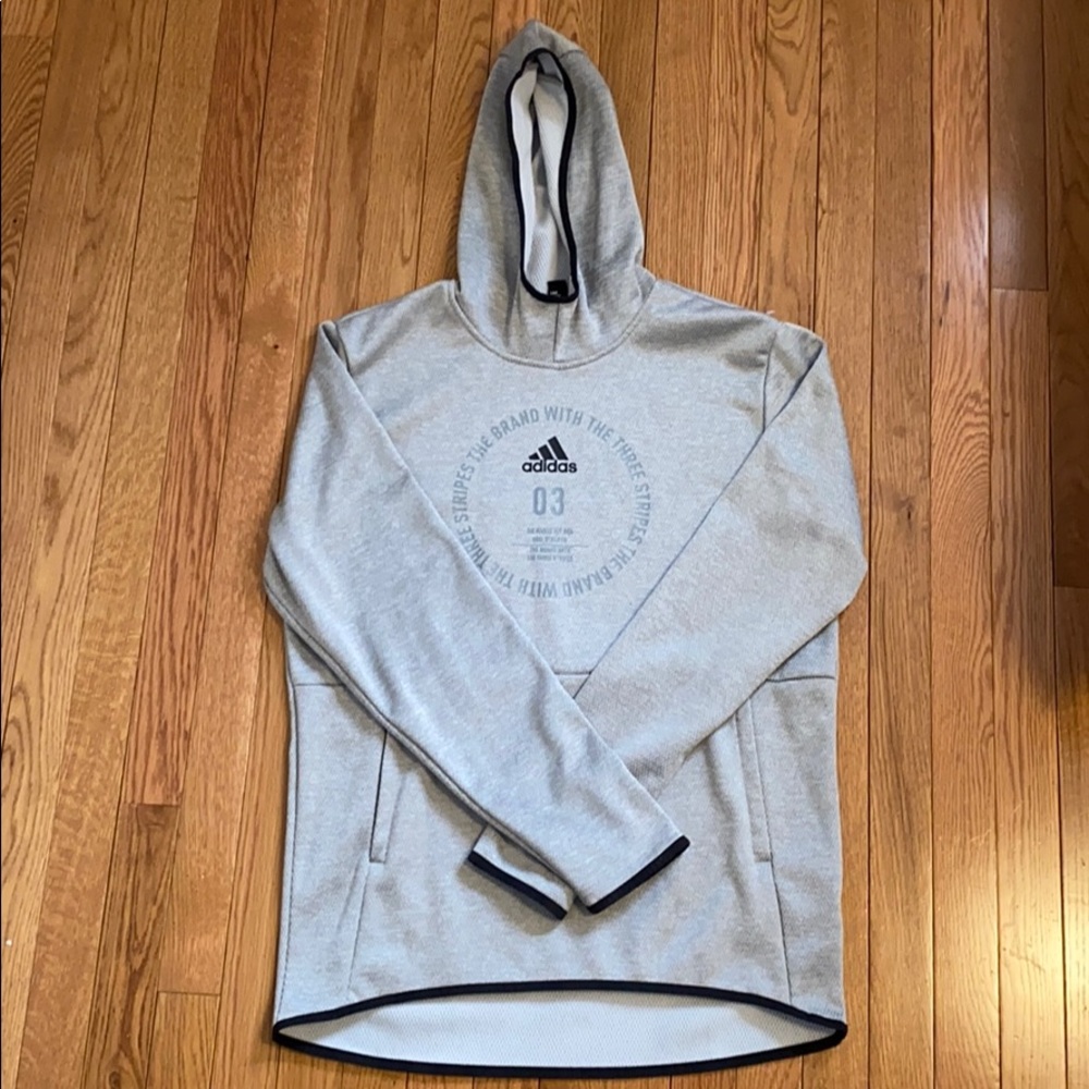 Grey Adidas Climawarm Hoodie - Picture 1 of 3